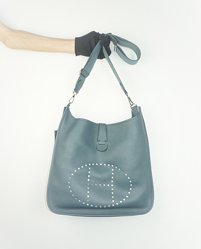 Evelyne III TGM Clemence Leather in Blue Tempete, front view